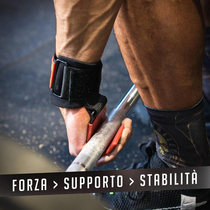 Ремінь для важкої атлетики Roar®: підтримка зап'ястя, для кросфіту, бодібілдингу, ремені для підйому тягарів, червоний