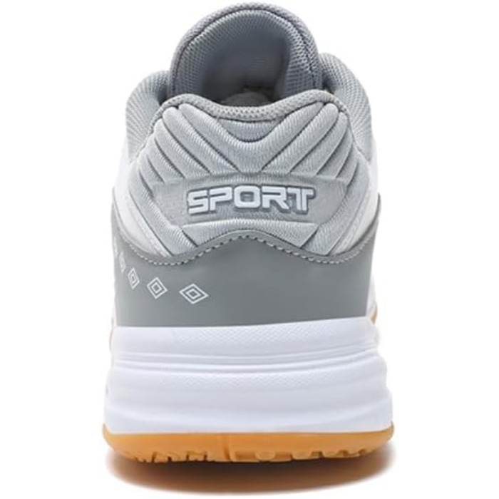 Чоловічі/Жіночі гандбольні кросівки: дихаючі, з антиковзаючою підошвою, легкі, для змагань та тренувань, білі, червоні (білі, сірі, 44 EU)