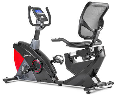 Горизонтальний велотренажер Hop-Sport HS-070L Helix червоний iConsole+