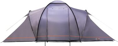 Намет Portal Outdoors Beta 6: Сірий, 2-кімнатний, просторий, з сумкою для зберігання - для кемпінгу та відпочинку на природі