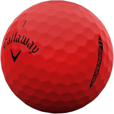 Гольф м'яч Callaway Supersoft 2025, білий (червоний)