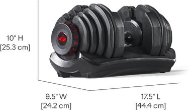 Регульована гантеля Bowflex SelectTech 4-41 кг – універсальна система ваги, одна гантеля