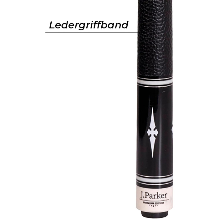 Професійний більярдний кий Parker Premium Edition PE-5, Quick-Joint, багатошаровий шкіряний наконечник 12.75 мм, льон та шкіра