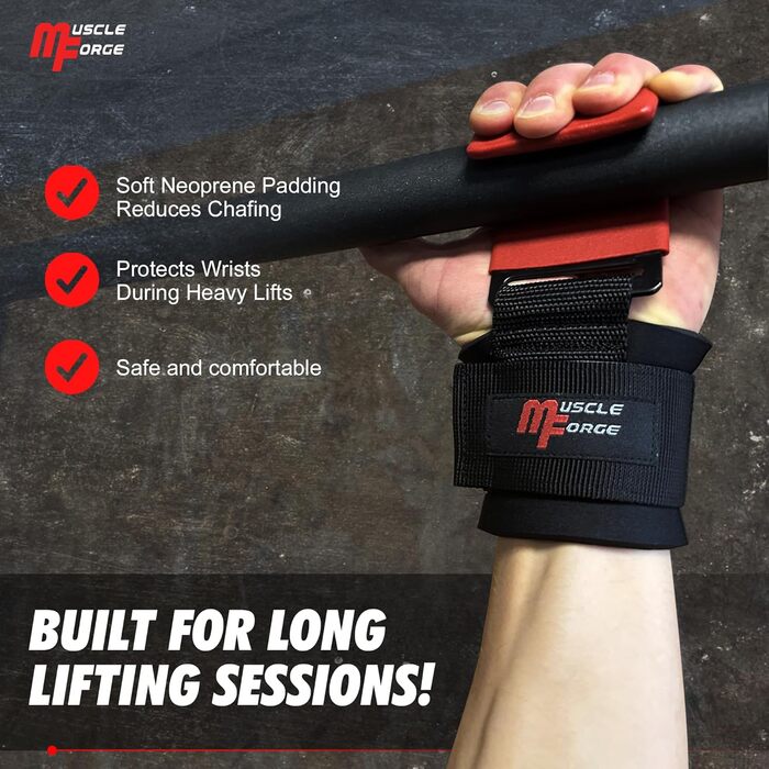 Набори для тяги з гаком для чоловіків, 2 шт. - для важкої атлетики та пауерліфтингу, 8 мм