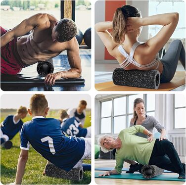 Ролик для фасції Blackroll: комплект для масажу та розслаблення м'язів (з м'ячиком)