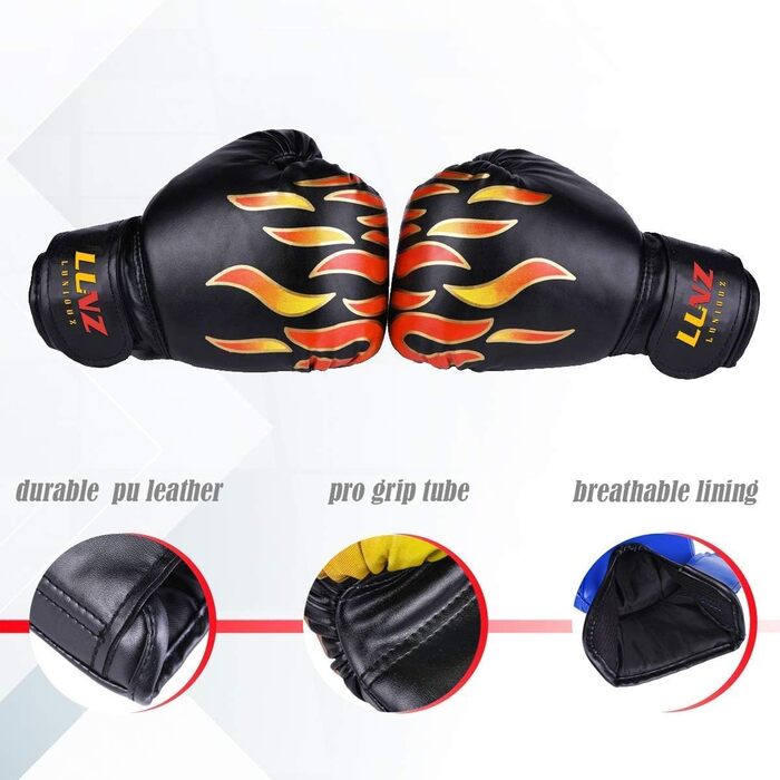 Дитячі боксерські рукавички Luniquz для тренувань, 4OZ 6OZ 8OZ, для MMA, Муай-Тай, кікбоксингу та роботи з мішком, для дітей 3-16 років