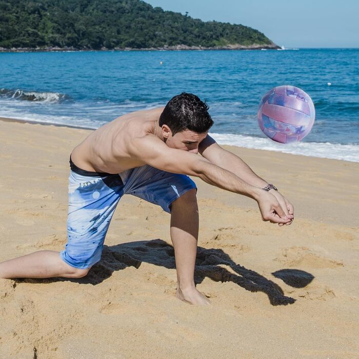 Волейбольний м'яч розмір 5, PU-шкіра, м'який, для залу та вулиці, фіолетовий, для тренувань, гри, початківців, юніорів, дорослих, 8.2