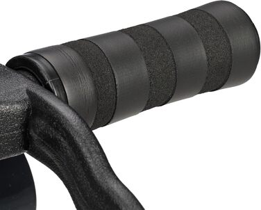 Ролер для пресу Relaxdays з 4 колесами, тренажер для дому, для жінок та чоловіків, чорний/червоний