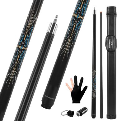 Більярдний кий HomeSeason з скловолокна, 147.3 см, професійний (з чохлом)