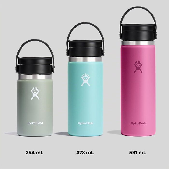 Термос Hydro Flask 473 мл з вакуумною ізоляцією зі сталі та герметичною кришкою Flex Sip, для кави та напоїв