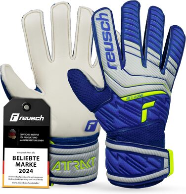 Воротарські рукавички Reusch Attrakt Solid Junior для дітей 5-16 років (Vapor Gray/Deep Blue 6)