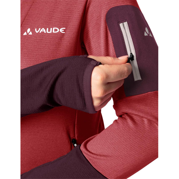 Жіноча флісова куртка VAUDE Monviso Fleece Jacket II, колір brick (цегляний), розмір 36