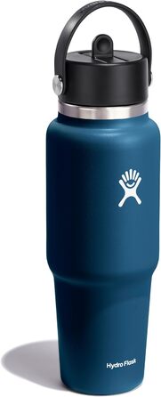 Термос-пляшка Hydro Flask 946 мл з трубочкою, вакуумна ізоляція TempShield, нержавіюча сталь, герметична, BPA-free, індиго