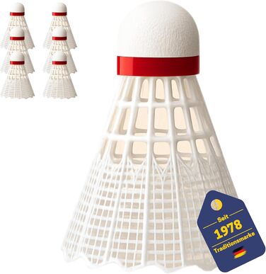 Набір для бадмінтону BEST SPORTING: Турнірні м'ячі 6 шт. (Нейлон, швидкі)