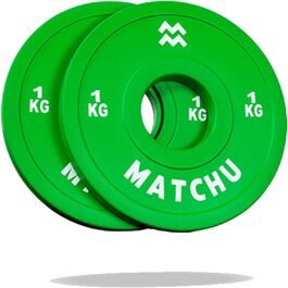 Фракційні диски Matchu Sports 0,25-2,5 кг, набір 2 шт., сталь з гумовим покриттям, діаметр 50 мм