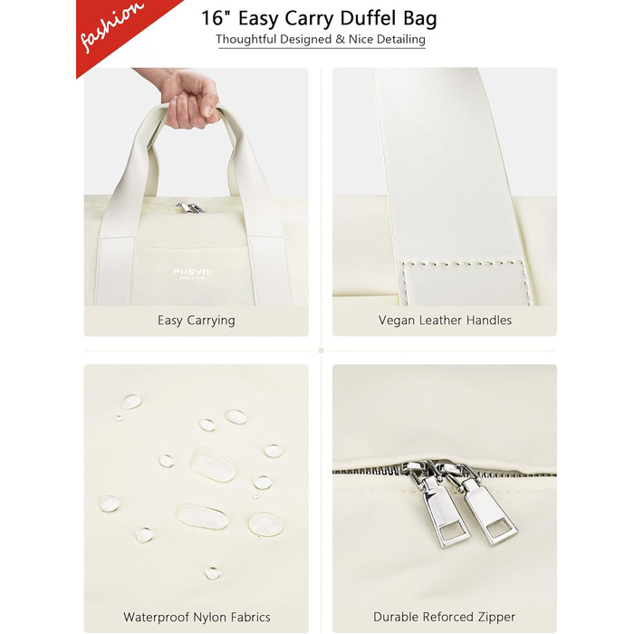 Спортивна сумка 16 дюймів для жінок та дітей з відділенням для взуття та водонепроникним розділенням. Практична для фітнесу, танців, плавання та подорожей, фіолетовий колір