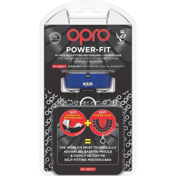 Захисна капа OPRO Power Fit для регбі, хокею, ММА, боксу, баскетболу, доросла, темно-синя
