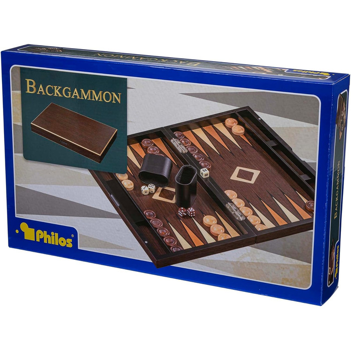 Настільна гра Backgammon Philos 1159 Anafi велика дерев'яна