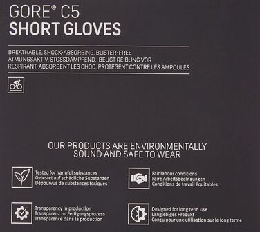 Рукавички GOREWEAR C5 чорного кольору, розмір 8