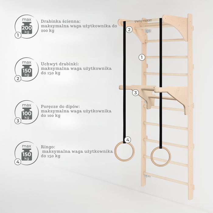 Тренувальна драбинка MAMOI, 230 см x 80 см