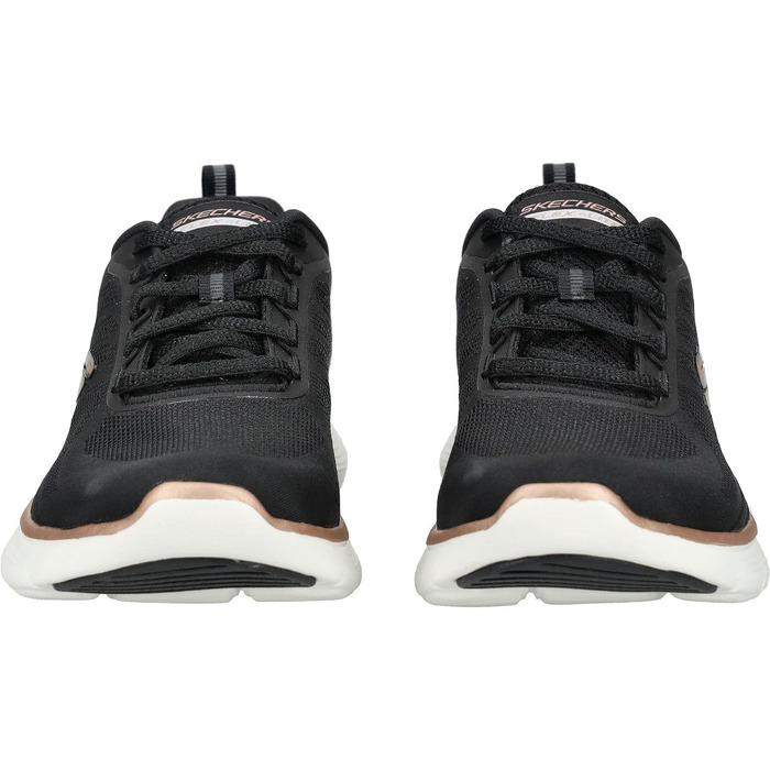 Жіночі кросівки Skechers Flex Appeal 5.0 — Спортивне взуття з дихаючої сітки, чорні з рожевою обробкою (розмір 39.5 EU)