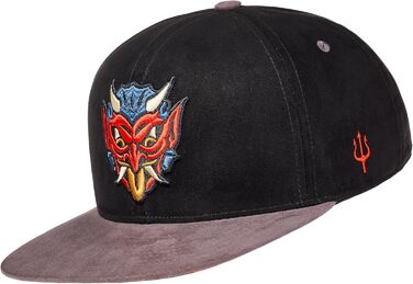 Кепка-снапбек Cadency унісекс з прямим козирком, регульований розмір, бейсболка (Devil - Чорна)