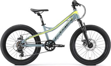 Дитячий гірський велосипед BIKESTAR 20 дюймів, алюмінієвий, 7-ступінчаста Shimano, дискові гальма, амортизаційна вилка, для дітей 6-9 років