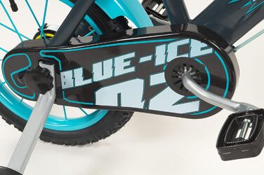 Дитячий велосипед Blue Ice 14 дюймів з допоміжними колесами та пляшкою для води, для дітей 4-6 років