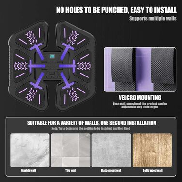 Музична боксерська машина з Bluetooth, LED-дисплеєм та 9 режимами швидкості, для дорослих та дітей