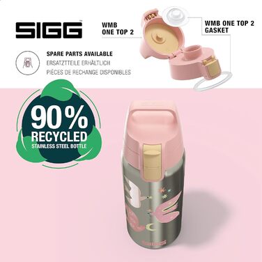 Термос-пляшка SIGG Shield ONE для дітей, ізольована, для газованих напоїв, герметична, легка, без BPA, 0,5 л, Fly Away