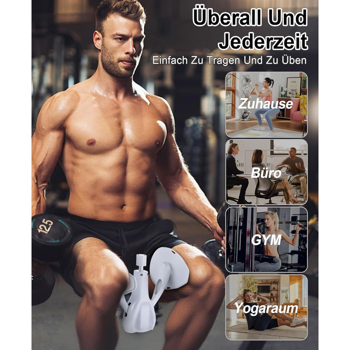 Тренування стегон та тазу: тренажер для жінок та чоловіків для дому, сірий