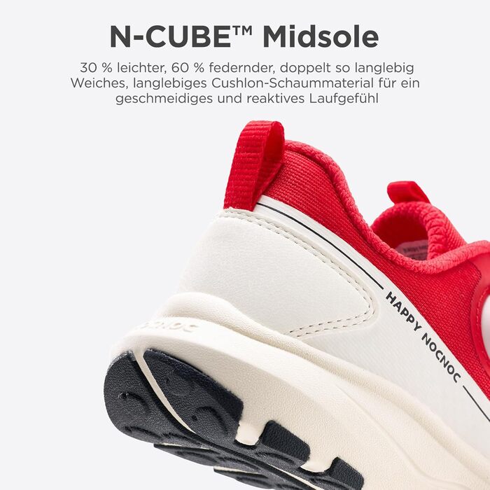 Дитячі кросівки Happy Nochnoc All-MAX для хлопчиків та дівчаток – легкі, дихаючі спортивні кросівки з високою амортизацією для тенісу, відпочинку та тренувань. Кольори: Сакура Роза, Білий, Вогняний Червоний (34 EU)