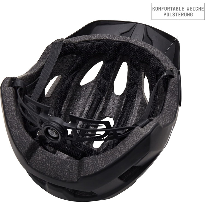 Велошолом AGU XC MTB для чоловіків та жінок, чорний, розмір L/XL (58-62 см), знімний козирок, вентиляція, In-Mold, EN1078