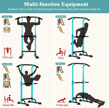 Вежа SogesPower для дому з турніком, регульована по висоті, обладнання для силових тренувань, блакитна