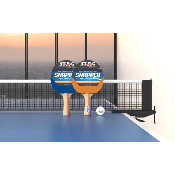 Тенісний стіл-ракетка Stag Iconic Snapper Series (T.T.) | Оранжево-блакитна серія Snapper для тренувань | Яскрава та грайлива