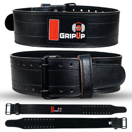 Пояс для важкої атлетики GripUp GP7, 100% шкіра, 4 дюйми, XL, для присідань, тяги, силових тренувань