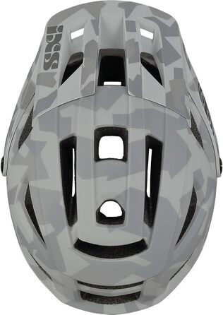 Велошолом IXS Trigger AM MIPS для ендуро MTB, чорний-сірий камуфляж, розмір ML (58-62 см), з камуфляжним малюнком