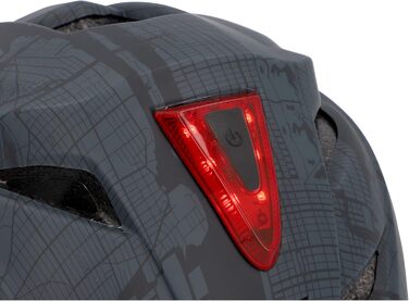 Велосипедний шолом FISCHER Urban Plus з LED ліхтарем, антрацитовий матовий, для міста, унісекс, розмір S/M (52-59 см)