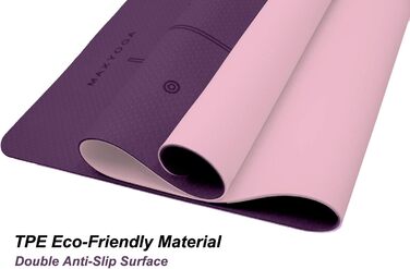 Йога-мат MaxYoga з еко TPE, нековзкий, 6 мм, 183x61 см для йоги, пілатесу, гімнастики