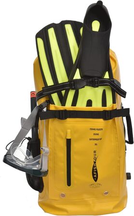Водонепроникний рюкзак 35L для каякінгу, рафтингу та пляжу (жовтий)