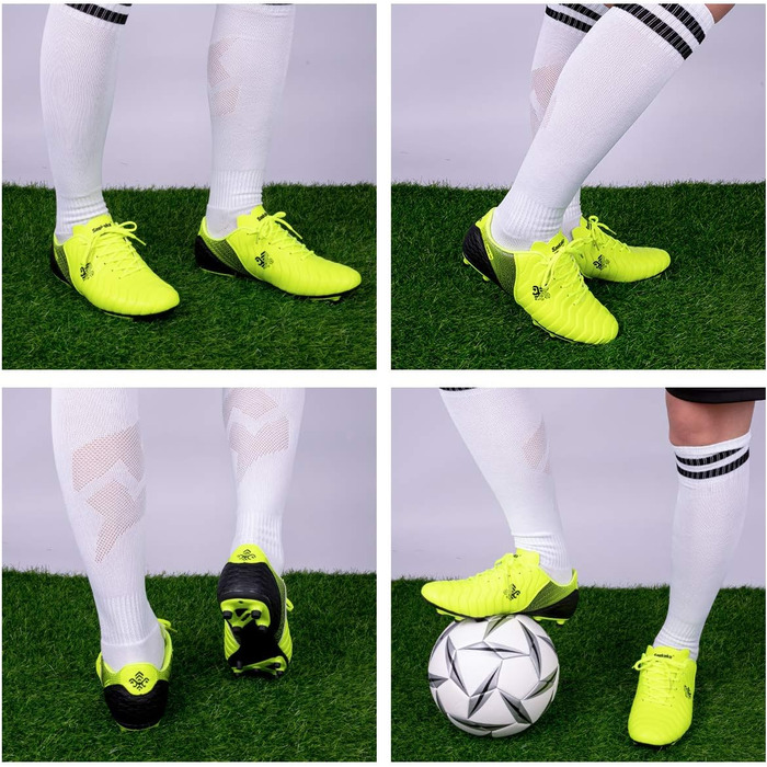 Дитячі футбольні бутси для хлопчиків та дівчаток FG/AG, професійні, для тренувань та гри на природі, унісекс (32 EU, лимонно-жовтий)