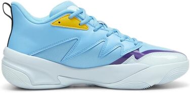 Баскетбольні кросівки PUMA Genetics для чоловіків, білий-електрик лайм, розмір 43 EU / 44.5 EU, блакитний, крижаний блакитний