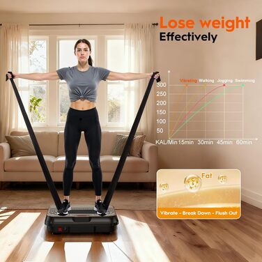 Віброплатформа для схуднення та корекції фігури Ganzkörper, 180 кг, 250 швидкостей, регульована