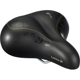 Велосипедне сідло Selle Royal Touren City, гель, еластомери, шкіряна структура, чорне