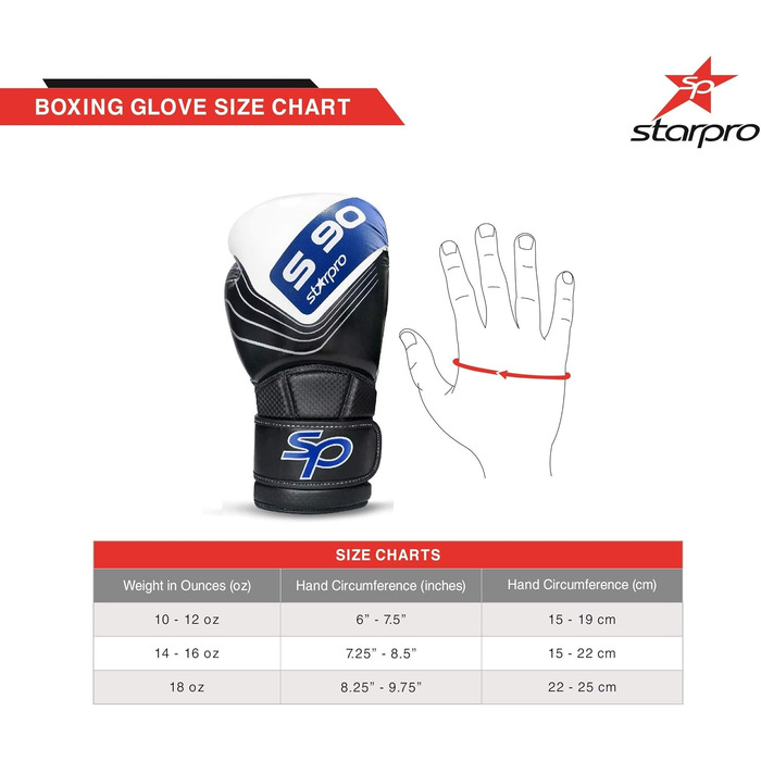 Боксерські рукавички Starpro 12oz для сильних ударів, чоловічі та жіночі, біло-чорні, для тренувань та спорту