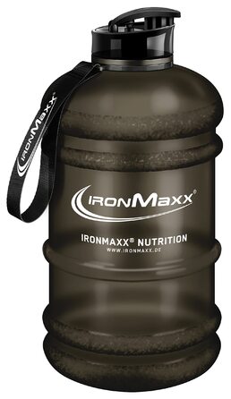 Фляга для води IronMaxx 2200 мл, чорний матовий | Без BPA та DEHP | З мірною шкалою | У різних кольорах