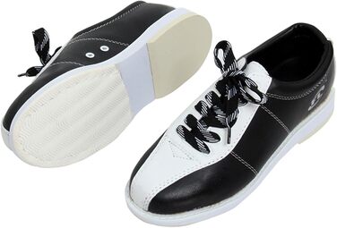 Чоловічі кеди для боулінгу SDEQA, шнурівка, для газону, антиковзаючі, легкі, великий розмір (44 EU, чорний/білий)