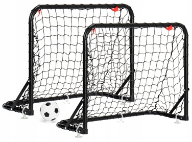 Набір із 2-х переносних складаних сталевих футбольних воріт Xboost, 61x46 см