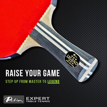 Набір тенісних шашок Palio Legend 3.0 з кейсом | ITTF-сертифікований | Максимальна потужність, швидкість та обертання (2 шт.)