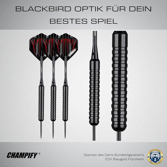 Набір дротиків сталеві Brass 23g з 6 шафтами та пір'ями - професійні дротики для гри